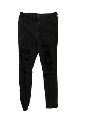 AMERICAN EAGLE Women’s Black Distressed Skinny Jeans